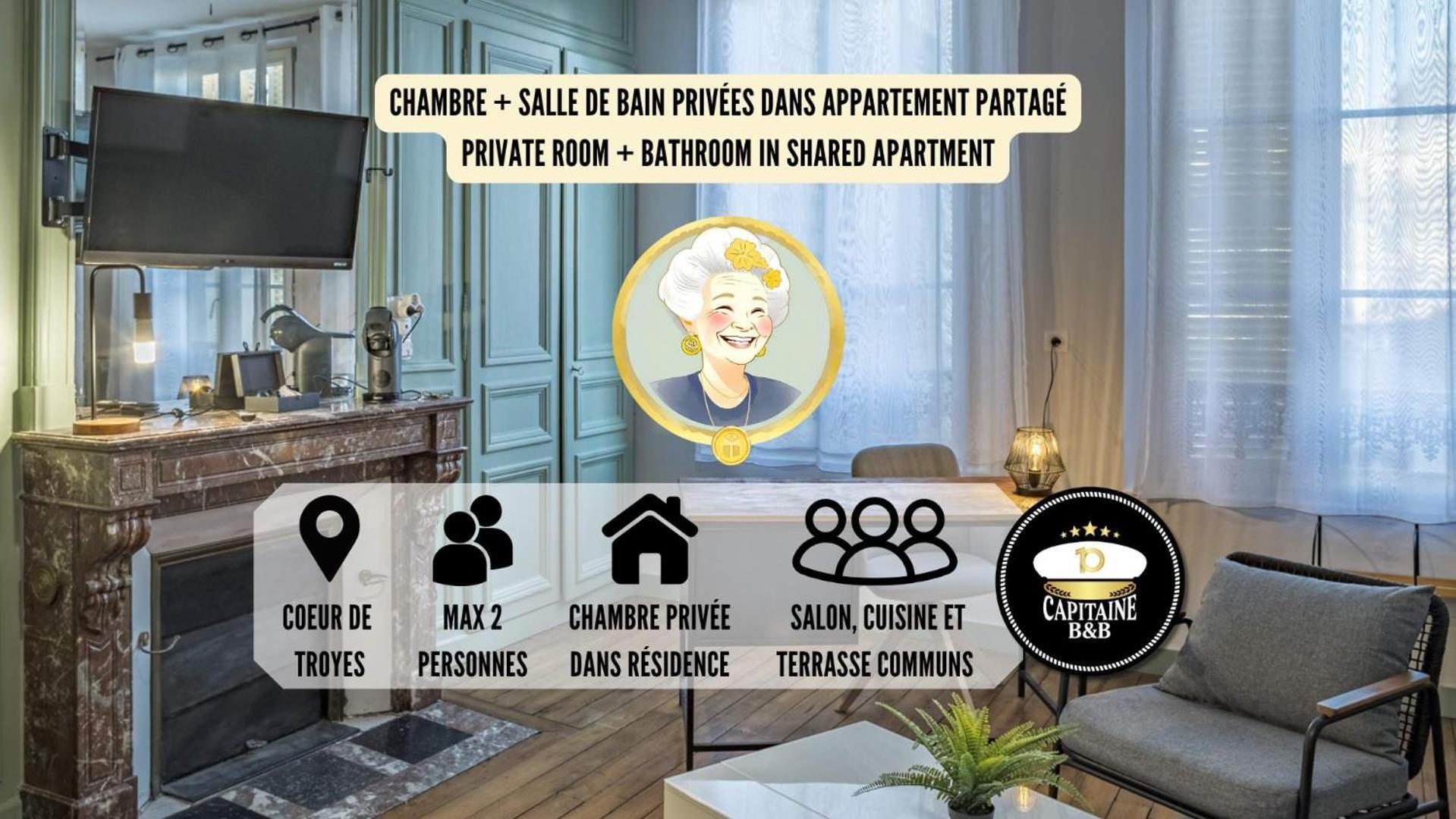 Chez Suzanne 0 - Chambre Privee Dans Maison De Ville - Confort - Hypercentre Troyes Exteriör bild